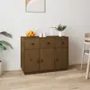 Image de vidaXL Buffet Marron miel 100x40x75 cm Bois massif de pin