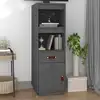 Image de vidaXL Buffet haut Gris 34x40x108,5 cm Bois massif de pin