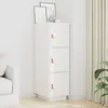 Image de vidaXL Buffet haut Blanc 34x40x108,5 cm Bois massif de pin