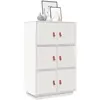 Image de vidaXL Buffet haut Blanc 67x40x108,5 cm Bois massif de pin