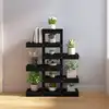Image de vidaXL Support à plantes Noir 85x25x109,5 cm Bois massif de pin