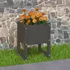 Image de vidaXL Jardinière Gris 40x40x52,5 cm Bois massif de pin