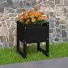 Image de vidaXL Jardinière Noir 40x40x52,5 cm Bois massif de pin