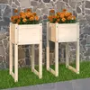 Image de vidaXL Jardinières 2 pcs 40x40x81 cm Bois massif de pin