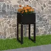 Image de vidaXL Jardinière Noir 40x40x81 cm Bois massif de pin
