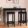 Image de vidaXL Chaises de bar lot de 2 noir 40x40x78 cm bois de pin solide