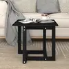 Image de vidaXL Table basse Noir 50x50x45 cm Bois massif de pin
