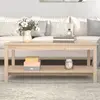 Image de vidaXL Table basse 110x55x45 cm Bois massif de pin