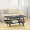 Image de vidaXL Table basse Gris 110x55x45 cm Bois massif de pin