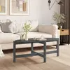 Image de vidaXL Table basse Gris 118x63x45 cm Bois massif de pin