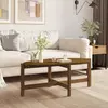 Image de vidaXL Table basse Marron miel 118x63x45 cm Bois massif de pin