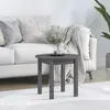 Image de vidaXL Table basse Gris Ø 45x40 cm Bois massif de pin