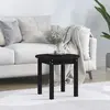 Image de vidaXL Table basse Noir Ø 45x40 cm Bois massif de pin