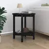 Image de vidaXL Table basse Noir Ø 55x60 cm Bois massif de pin