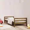 Image de vidaXL Cadre de lit sans matelas marron miel 75x190 cm bois pin massif