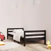 Image de vidaXL Cadre de lit sans matelas noir 75x190 cm bois de pin massif