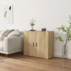 Image de vidaXL Buffet Chêne sonoma 80x33x70 cm Bois d'ingénierie