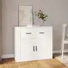 Image de vidaXL Buffet Blanc 80x33x70 cm Bois d'ingénierie