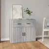 Image de Buffet gris Sonoma 80 x 33 x 70 cm en bois d'ingénierie
