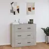 Image de vidaXL Buffet Gris béton 80x33x70 cm Bois d'ingénierie