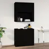 Image de vidaXL Armoire murale Noir 80x33x80 cm Bois d'ingénierie