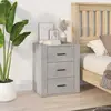 Image de vidaXL Table de chevet Gris béton 50x36x60 cm Bois d'ingénierie