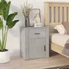 Image de vidaXL Table de chevet Gris béton 50x36x60 cm Bois d'ingénierie