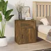 Image de vidaXL Table de chevet Chêne fumé 50x36x60 cm Bois d'ingénierie