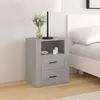 Image de vidaXL Table de chevet Gris béton 50x36x60 cm Bois d'ingénierie
