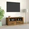 Image de vidaXL Meuble TV Chêne fumé 100x35x40 cm Bois d'ingénierie