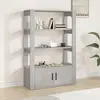 Image de vidaXL Buffet Gris béton 80x30x119,5 cm Bois d'ingénierie