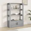 Image de vidaXL Buffet Sonoma gris 80x30x119,5 cm Bois d'ingénierie