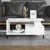 Image de vidaXL Table basse Blanc 90x49x45 cm Bois d'ingénierie