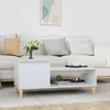 Image de vidaXL Table basse Blanc brillant 100x50x45 cm Bois d'ingénierie