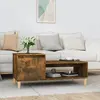 Image de vidaXL Table basse Chêne fumé 100x50x45 cm Bois d'ingénierie