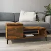 Image de vidaXL Table basse Chêne fumé 100x50x45 cm Bois d'ingénierie