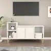 Image de vidaXL Meuble TV Blanc 100x35x55 cm Bois d'ingénierie