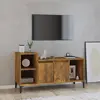 Image de vidaXL Meuble TV Chêne fumé 100x35x55 cm Bois d'ingénierie