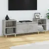 Image de vidaXL Meuble TV Gris béton 160x35x55 cm Bois d'ingénierie