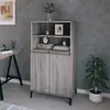 Image de vidaXL Buffet haut Sonoma gris 60x36x110 cm Bois d'ingénierie