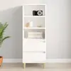 Image de vidaXL Buffet haut Blanc 40x36x110 cm Bois d'ingénierie