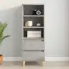 Image de vidaXL Buffet haut Gris béton 40x36x110 cm Bois d'ingénierie