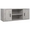 Image de Meuble TV Gris béton 100x35x40 cm Bois d'ingénierie