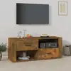 Image de vidaXL Meuble TV Chêne fumé 100x35x40 cm Bois d'ingénierie