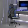 Image de vidaXL Chaise de jeu Noir et bleu Similicuir
