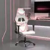 Image de vidaXL Chaise de jeu Blanc et rose Similicuir