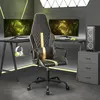 Image de vidaXL Chaise de jeu Noir et doré Similicuir