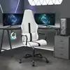 Image de vidaXL Chaise de jeu Blanc et noir Similicuir