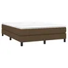 Image de vidaXL Cadre de lit sans matelas marron foncé 140x190 cm tissu