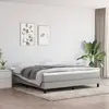 Image de vidaXL Cadre de lit à lattes gris clair 180x200 cm tissu